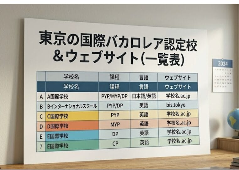 東京の国際バカロレア認定校一覧表のアイキャッチ画像